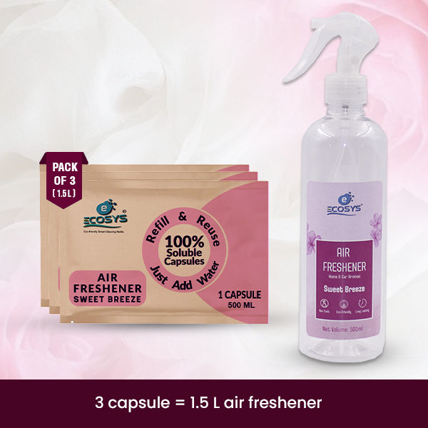 Ecosys Air Freshener |Sea Myst | Sweet Breeze| Blue Lagoon |Long lasting | Non Toxic