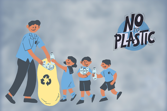 Say no to plastic illustration