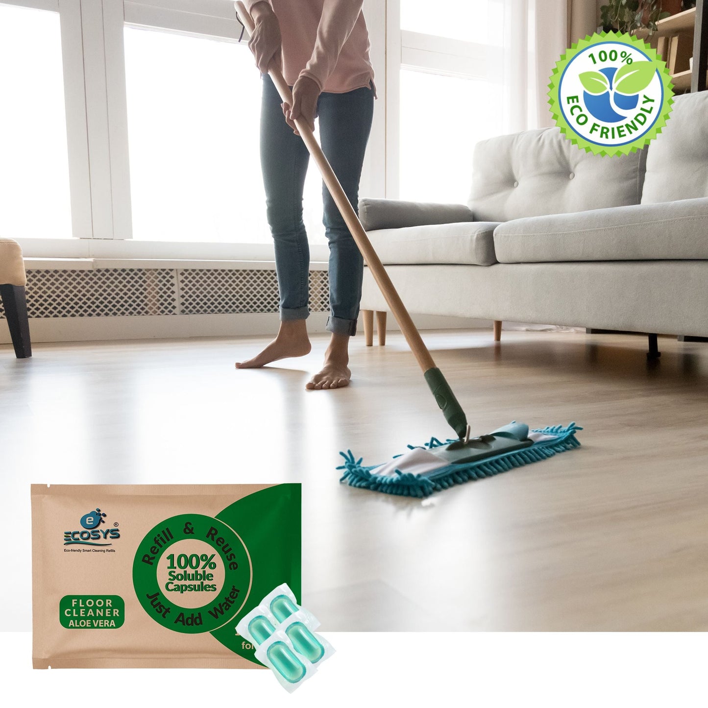 Disinfectant Floor Cleaner (Aloe Vera) | Kids and Pet Safe | Non Toxic