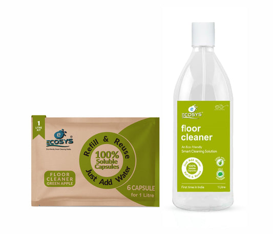 Floor Cleaner Green Apple | 1L refill + Refillable bottle